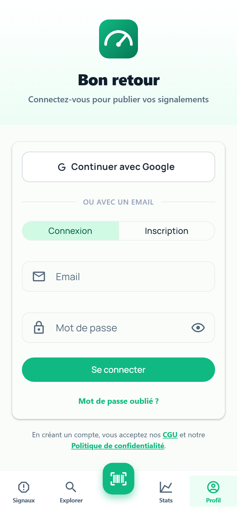 Profil citoyen et badges dans l'application PoidsPropre